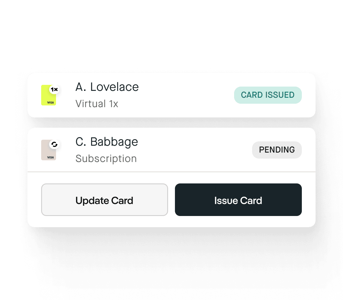 Pliant Pro API – card issuance & management feature