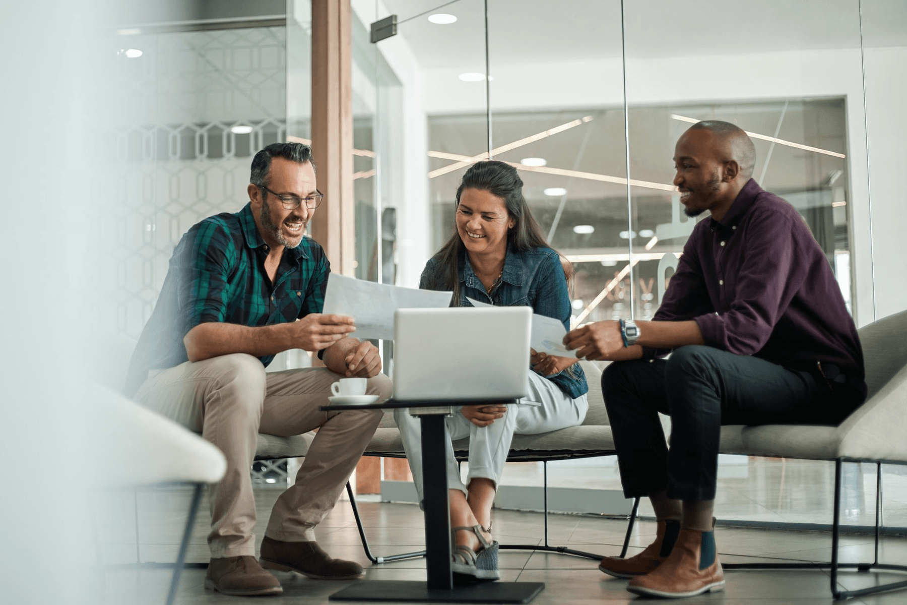 Group meeting at office